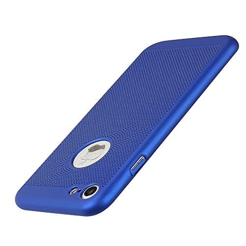 Ausche iPhone 8 Case iPhone 7 Case Protective Cover Heat Dissipation Hollow Design Ultra-Thin Ultra-Light Anti-Fingerprint(4.7inch Royal Blue)
