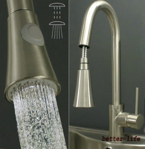 Deck Mounted Nickel Brushed Kitchen Pull Out Swivel Vanity Sink Mixer Tap faucet