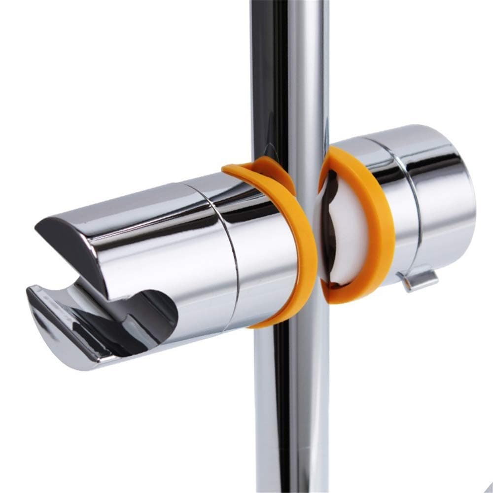 Easy Replacement Shower Slide Bar Bracket Shower Head Holder, Adjustable 18-25MM Chrome Plated (Orange)