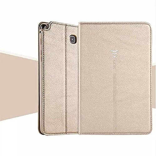 Galaxy T350 Case ,Gebei Tab a 8.0 Inch Case Magnetic Closure Pu Leather Full-body Protective Case[stand Feature][card Slot]for Samsung Galaxy Tab a 8.0 Inch Sm-t350 (Galaxy Tab a 8.0" Sm-t350, Gold)