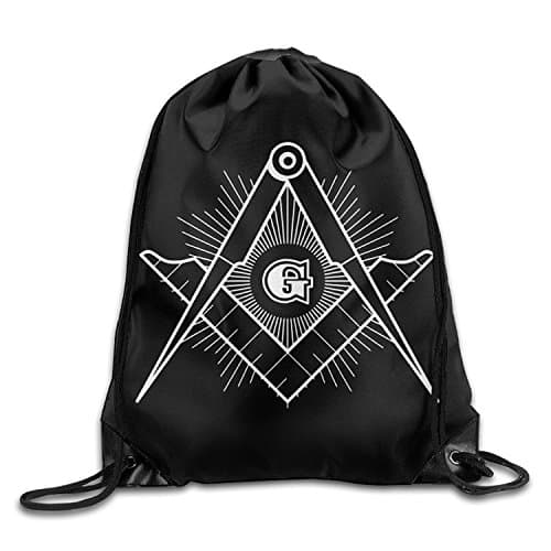 Masonic Square Compass God Eyes Symbol Sign Cool Drawstring Backpack String Bag
