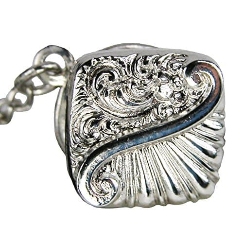 Jaymar Men's Scroll Detailed Tie Tack, Silver