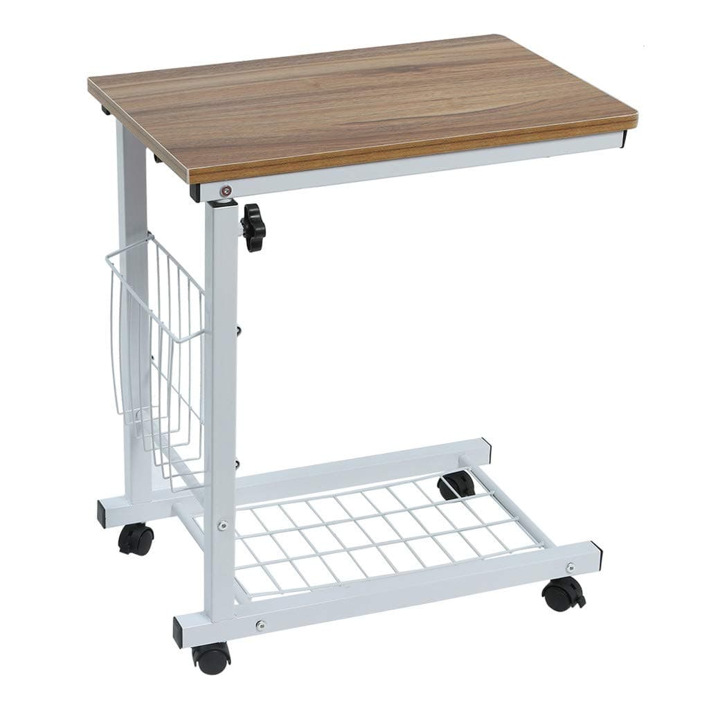 Luonita C Shape Sofa Side End Table Snack Table Desk,Coffee Tray Bedside Table for Small Space,Living Room, End Stand,Notebook Tablet Bedside Bed Sofa Workstation,US Shipping (Gold)