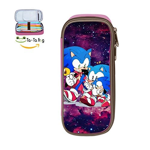 Large Capacity Pen Bag Son-ic Generations Boom Pencil Case Makeup Pouch Double Zipper Box