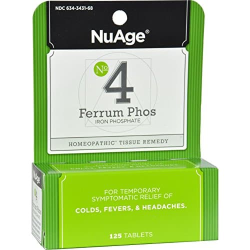 2Pack! Hyland's NuAge No.4 Ferrum Phos - 125 Tablets