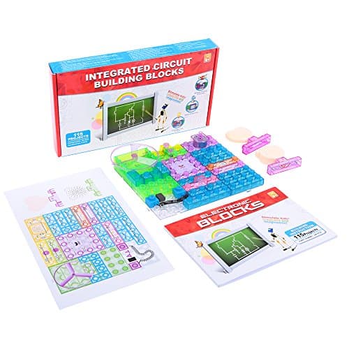 Mallya Integrated Circuit building blocks Kit (34pcs), 115 Different Projects in 1 With Lighted Bricks