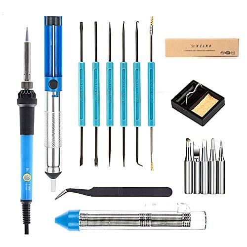 Xilko US Plug 110V 60W Electrical Soldering Iron Set Adjustable Temperature Solder Station Welding Iron Solder