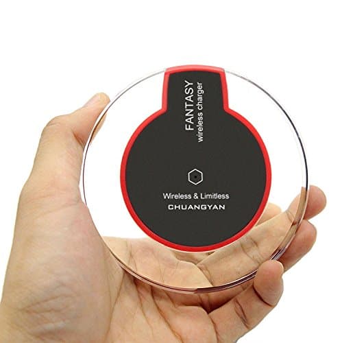 ChuangYan Wireless Charger Charging Pad for iPhone 8/8 Plus, iPhone X, Samsung Note 8, S8/S8 Plus/S7/S7 Edge/S6, Nexus 7/6/5/4(2013), Nokia Lumia 920, LG Optimus Vu2, and All Qi-Enabled Devices(Black)