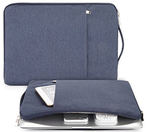 Laptop Sleeve 11.6 Inch, Portable Handle Protective Fabric Notebook Carrying Case for 11"-11.6" Chromebook Macbook HP Lenovo Acer Dell Asus Surface Pro Samsung Computer Bag - Dark Blue