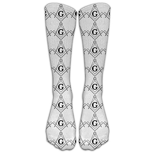 Freemason Graffiti Funny Novelty Crew Socks Personalized Graphic Pattern Socks Sport Athletic Crew Socks For Men Women