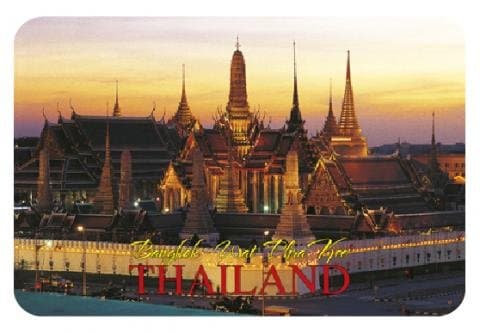 Wat Phra Kaew Magnet, Ancient Art, Elegance, Premium Square Ecomagnet