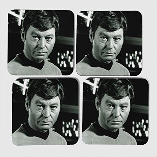 Star Trek Deforest Kelley Coasters Multi-Colour 9 x 9 cm Pack of 4