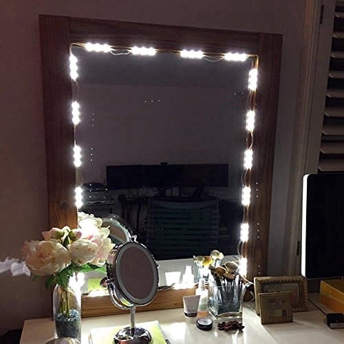 Muizlux LED Make-up Vanity Mirror Flexible Light Kits 9.8 FT for Dressing Table Mirror ,Bathroom ,Under Cabinet , with Remote Cotroller and Power Supply Plug ON//OFF Switch 5500K White