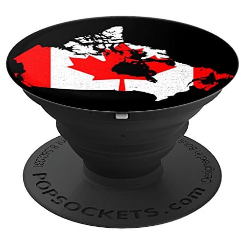 Canada Flag and Map Canadian Pride Design - PopSockets Grip and Stand for Phones and Tablets