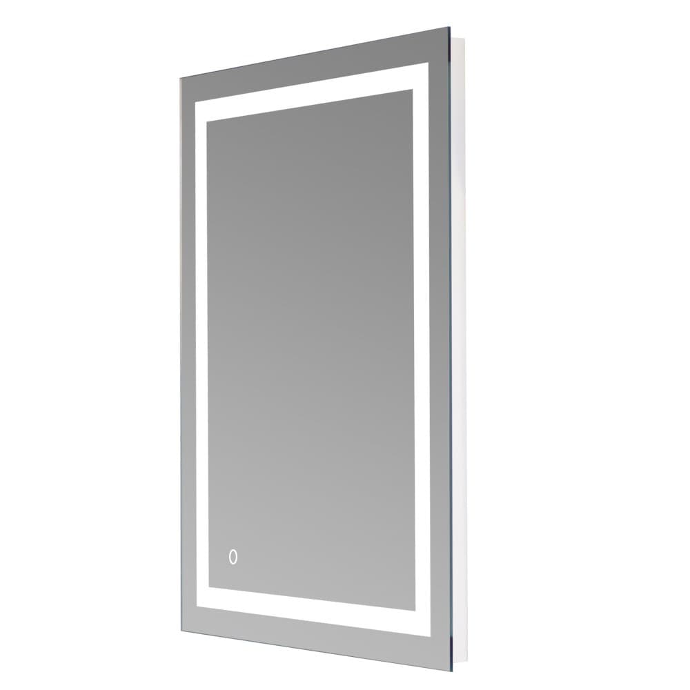 LED Lighted Vanity Bathroom Mirror，LED Bathroom Mirror，Modern Wall Mounted LED Mirrors Dimmable Rectangle Touch Wall Mirror with Dimmer & Lights (40"x 24")