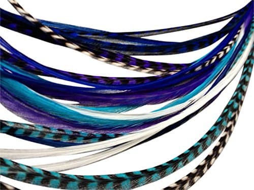 Feather Hair Extensions, 100% Real Rooster Feathers, 20 Long Thin Loose Individual Feathers, By Feather Lily