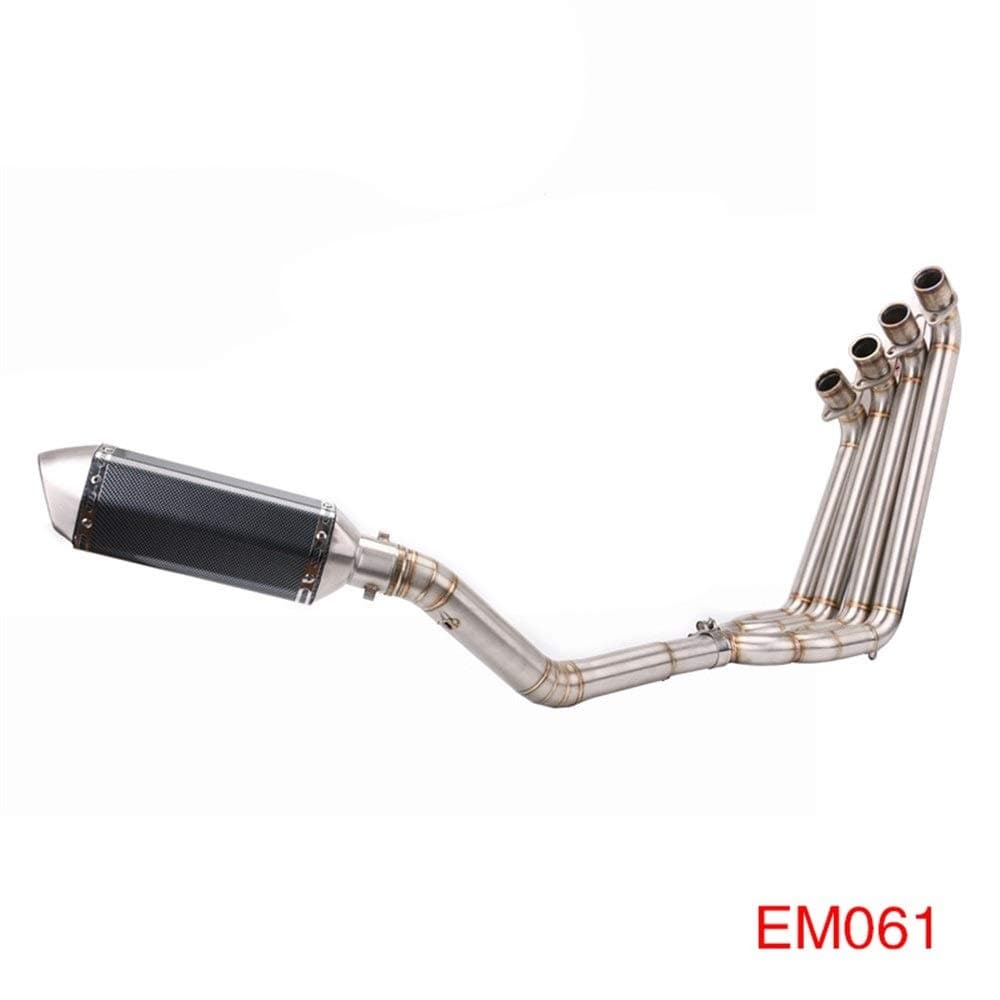 Motorcycle Compatible Honda CBR650F Replacement for exhaust pipe Front section full section CBR650 side row stainless steel elbow exhaust pipe (Color : B)