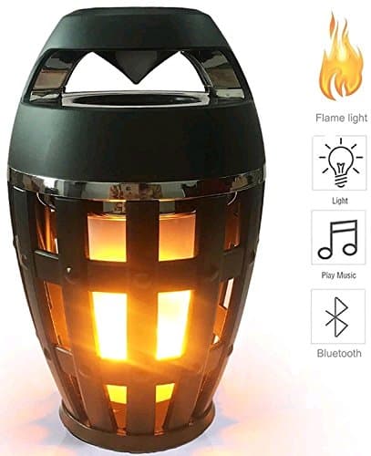Ispite Stylish Flame Lamp Wireless Portable BT Speaker Torch Atmosphere Light USB Charging Stereo Soundbar