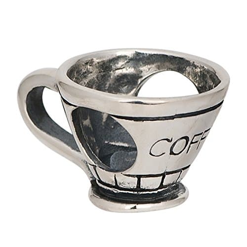 Authentic Sterling Silver Pot &amp; Cup Charm Bead (Coffee Cup)
