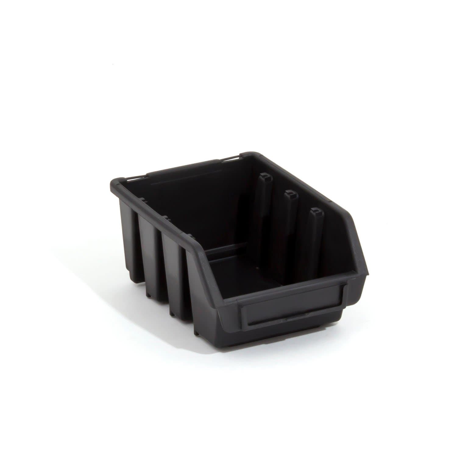 Set of 10 ERGO-Box S black storage bin for workshop or garage, size 2