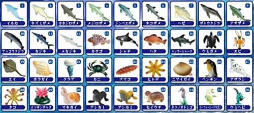 Aquarium sea fish shellfish Figure Set 36 different shark orca whale penguin octopus, etc.
