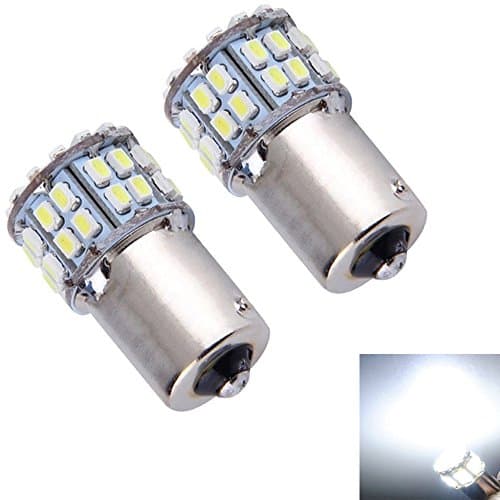 2-Pack Super Bright 1156 1141 1003 50-SMD White LED Bulbs For Car Rear Turn Signal lights Interior RV Camper