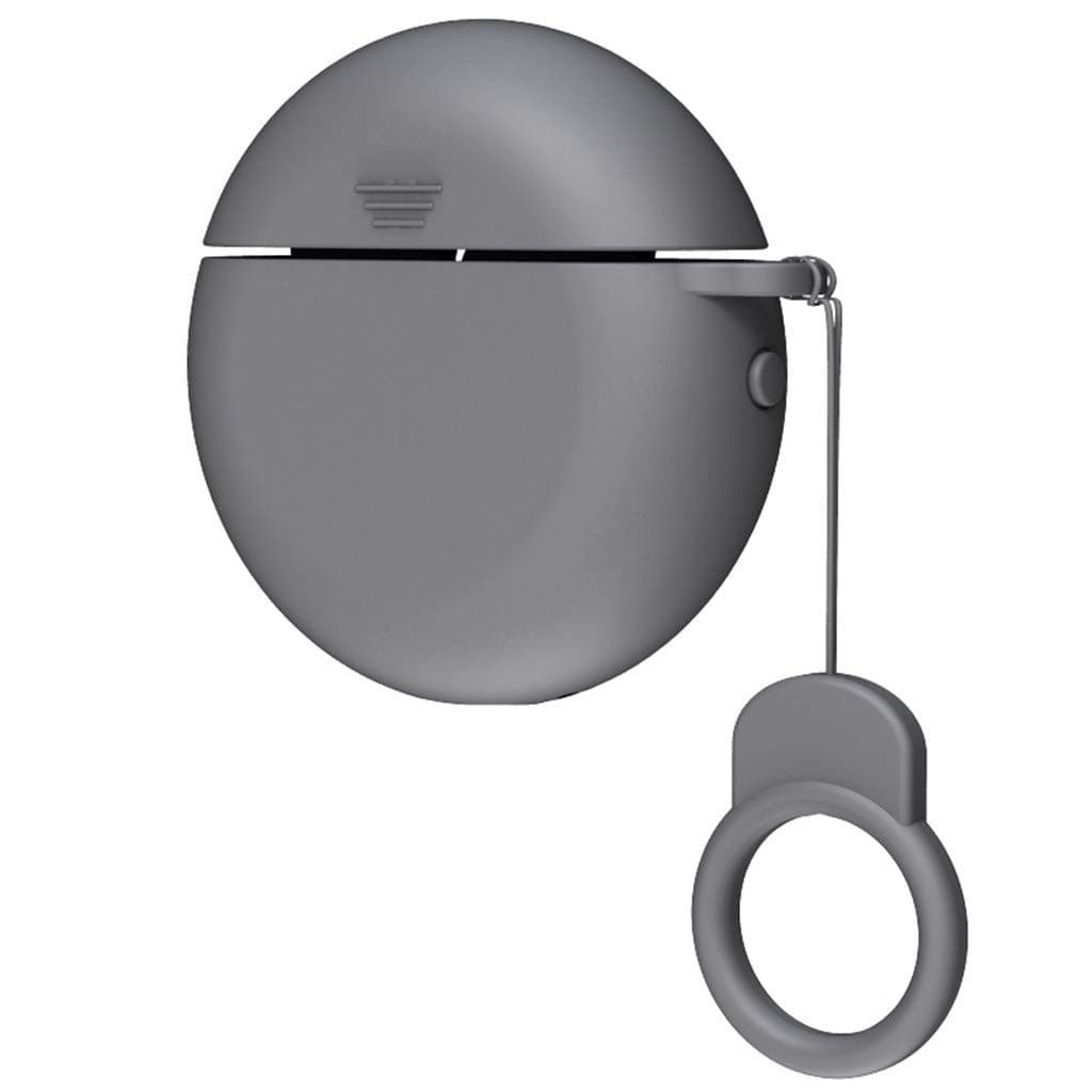 Yukuai Silicone Anti-Lost Plating Protective with Hook Creative Soft Silicone Protective Skin Cover for Huawei Freebuds 3 Wireless Charging Case Compatiable with 2019 Freebuds 3 (Dark Gray)