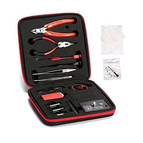 DIY Building Repair Tool Kit Coil Jig Tool Kit V2,14 Pieces General Household Tool Master kit/Organic Cotton/Ceramic Tweezers (Building Kit)