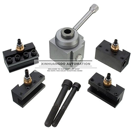 Mini Metal Quick Change Tool Post Holder Boring / Turning Facing Holder Kit Set for Table Hobby Lathes