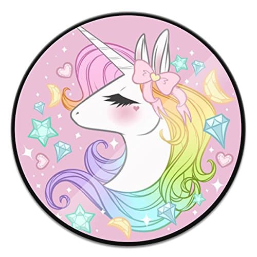 Personalized Custom Mounts and Holder, Expanding Stand Pop Grip Mount Sockets for Cell Phones,Smartphones and Tablets - Unicorn Black