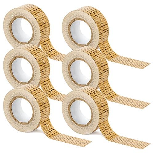 Decorative Duct Tape 6 Pack Rolls Burlap Pattern for Country Rustic Wedding Decorations 25mm x 9m (Approx. 1 inch by 30 feet) from David Tutera Wedding