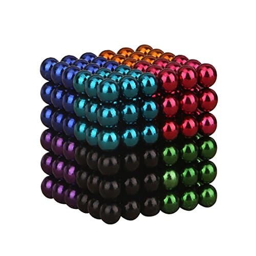 Hapwedding 5mm Fun Magnetic Balls and Cool Creative Gift,DIY Educational Puzzle for Intelligence Development and Stress Relief(216PCS,Eight-color)