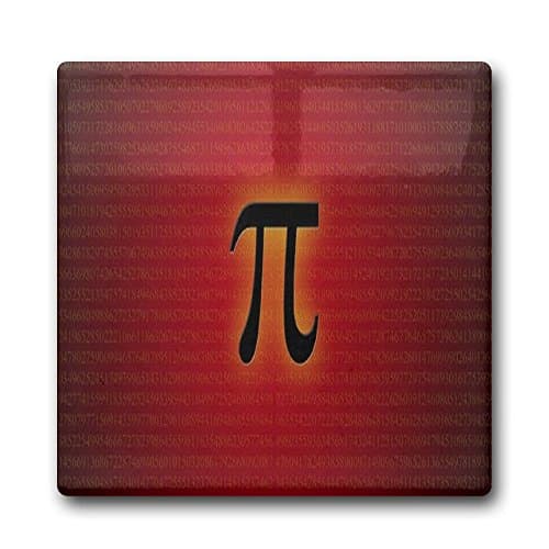Linpark Pi Day 3.14 Square Drink Coaster Holder Cup Mats Ceramics 11cm