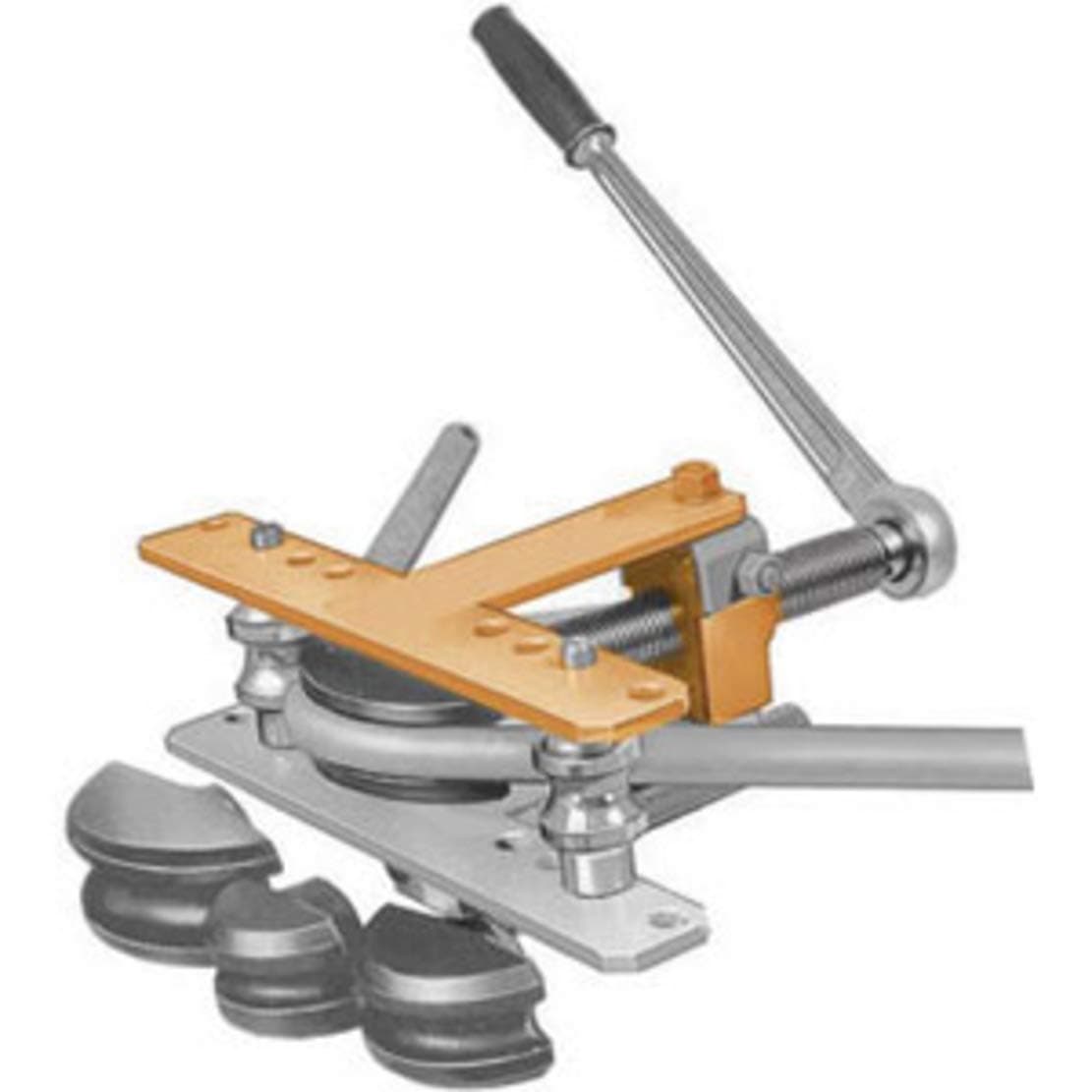 Sicutool, Screw in Wheel Bender, with a Ratchet Wrench and 5 Dies to Bend Cold Tubes Without Filling. for poll Tubes 1/4-3/8-1/2-3/4-1.