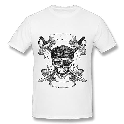 leclothing Monocular Skeleton Warrior Pattern 3D Print Classic Soft Men's T-Shirt
