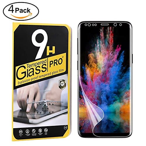 Galaxy S9 Plus Screen Protector [4 Pack], YoJiSa Soft Screen Film, Full Coverage HD Clear with Bubble-Free [Case-Friendly], High Sensitivity Screen Protector for Samsung Galaxy S9+ Plus -Clear