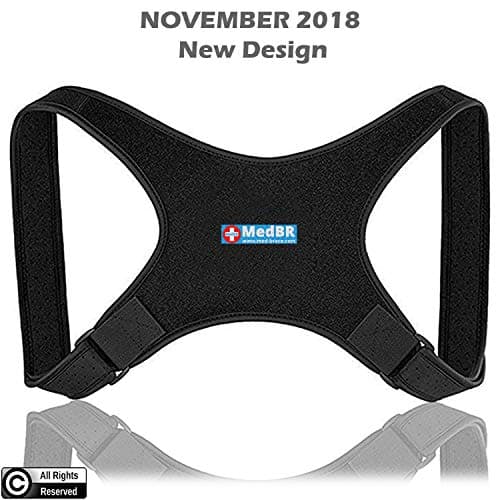 Back Posture Corrector for Men and Women | Discreet Under Clothes Clavicle Brace Corrective Shoulder Support Strap Forward Neck Upper Straightener Best Correct (Model A)