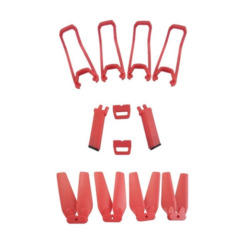 Digood Propellers Guards Landing Gear for Eachine E58 S168 JY019 Quadcopter Drone Parts (Red)