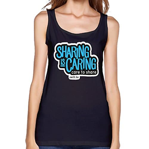 Sharing is Caring Ladies Black Vest Tees
