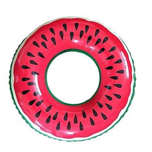 Blanketswarm Watermelon Inflatable Swimming Rubber Ring Beach Pool Flotation