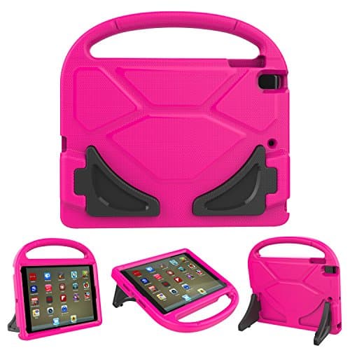 Lmaytech New iPad 9.7 Inch 2018/2017 Case/iPad Pro 9.7 Case, Shockproof Handle Stand Case Cover For Apple New iPad 9.7inch(2017/2018 Version)/iPad Pro 9.7 and iPad Air/iPad Air 2 (iPad-9.7, Pink)