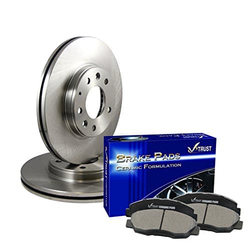 V-Trust Top Quality OE Replacement Brake Rotors and CERAMIC Brake Pads Combo-[REAR Wheel]