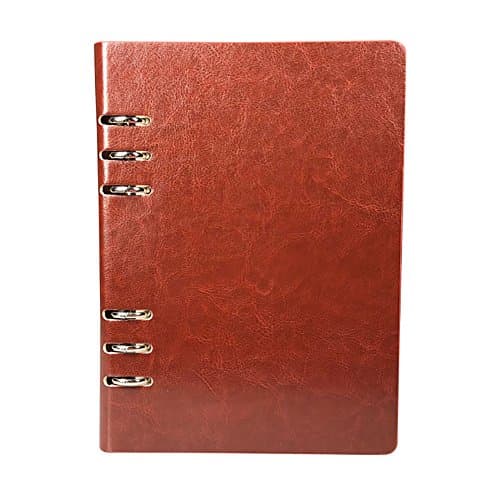 Artily A5 Lined Pu Leather Notebook Retro Travel Diary Notebook Notepad for Women Man Life Meeting Gifts