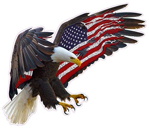 American Eagle American Flag 2.0 Large Decal 24" x 21" in Size