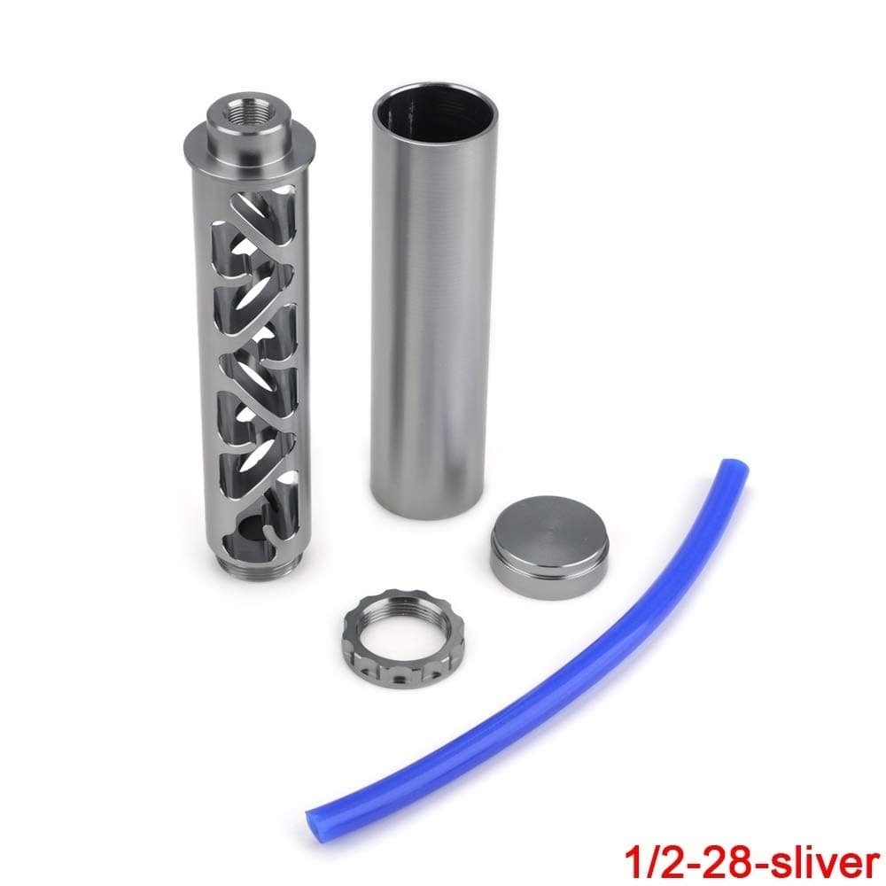 DONXIANFENG Spiral 1/2-28 5/8-24 Single Core Car Fuel Filter Fit NAPA 4003 WIX 24003 Fuel Trap Solvent Filters 6" (Color : 1 2 28sliver)