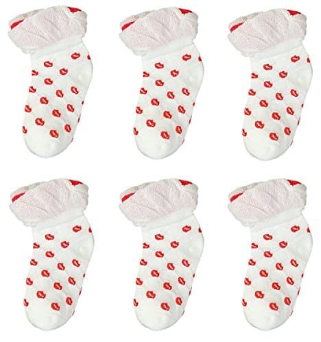 Baciuzzi Baby Socks 6-Pack (Lips, 0-6M)