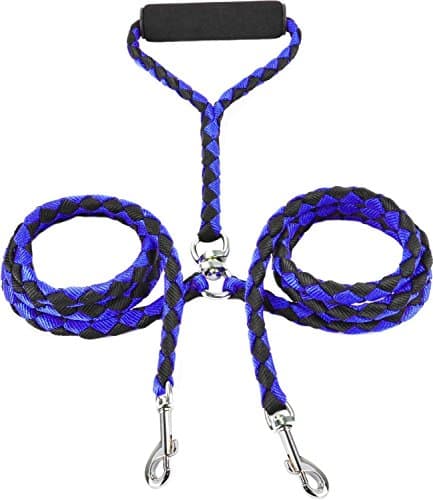BringerPet Dual Double Dog Leash No Tangle Coupler Nylon Leash for 2 Large/Small Dogs