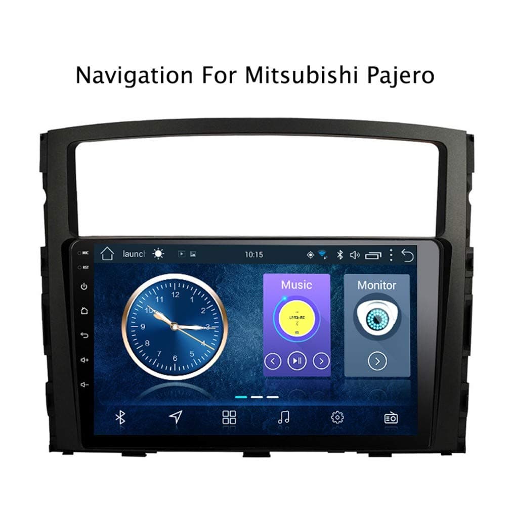 JIERTYU 9 Inch Android 8.1 Car DVD GPS Navigation for Mitsubishi Pajero 2006-2014 Multimedia Radio System, AM FM RDS Auto Radio, Steering Wheel Control