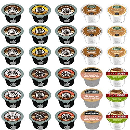 30-Count Coffee K-cups for Keurig Decaf Flavored featuring Pumpkin Vanilla Cream, Chocolate Coconut, Death by Chocolate, Frosted Oatmeal Cookie, Italian Chocolate Cheesecake, Dulce de Leche