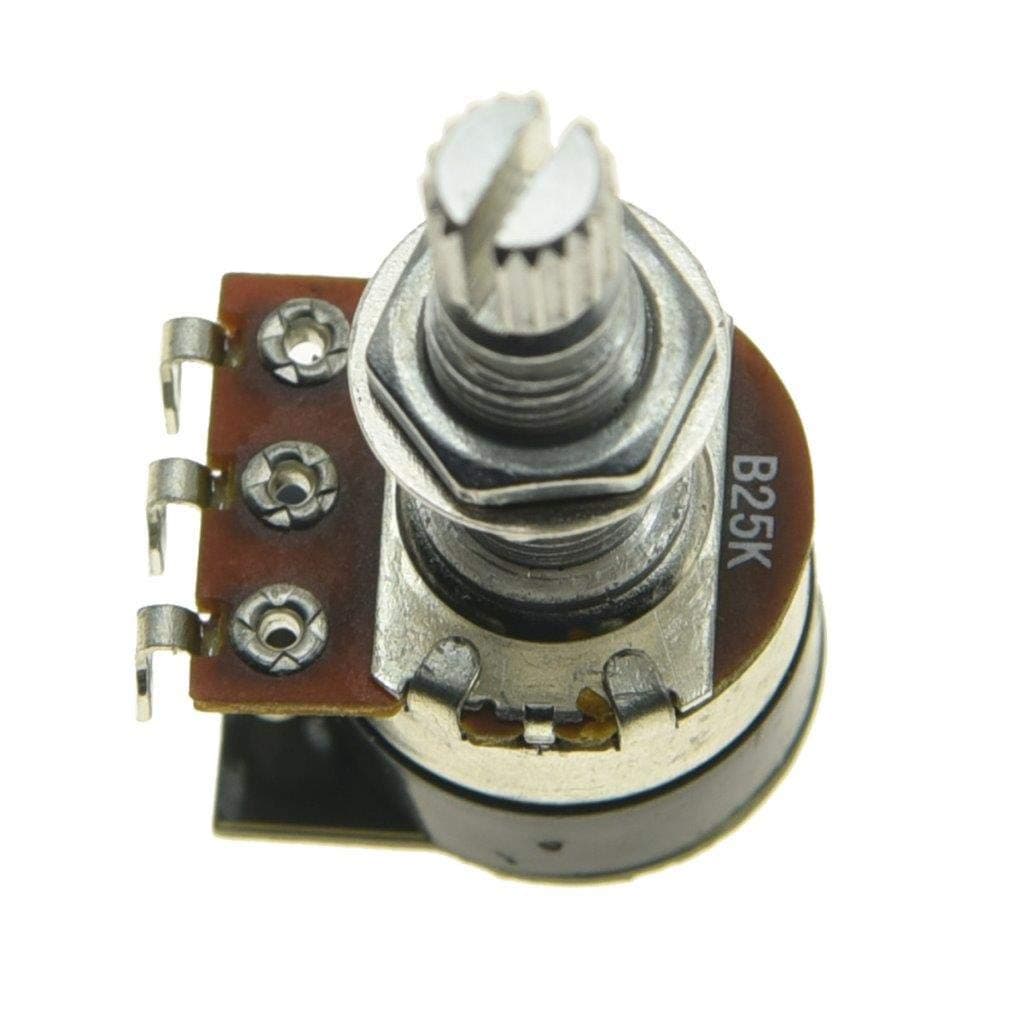 Kill Pot Guitar Bass Potentiometer with Push Switch to Kill the Sound Audio or Linear Taper A25K/A250K/A500K/B25K/B250K/B500K